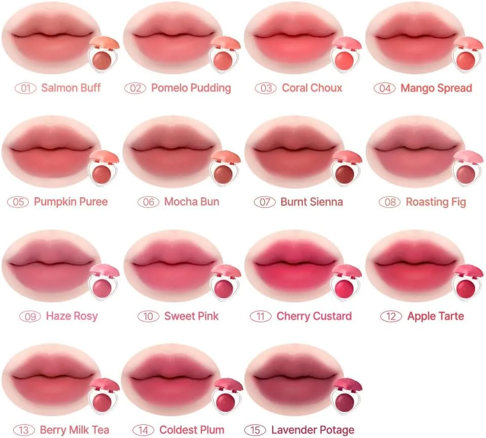 dasique Souffle Color Pot #10 Sweet Pink – Makeup Blush, Buildable Silky-Smooth Texture, Build-In Mini Brush, Multi-Use For Cheek and Lip