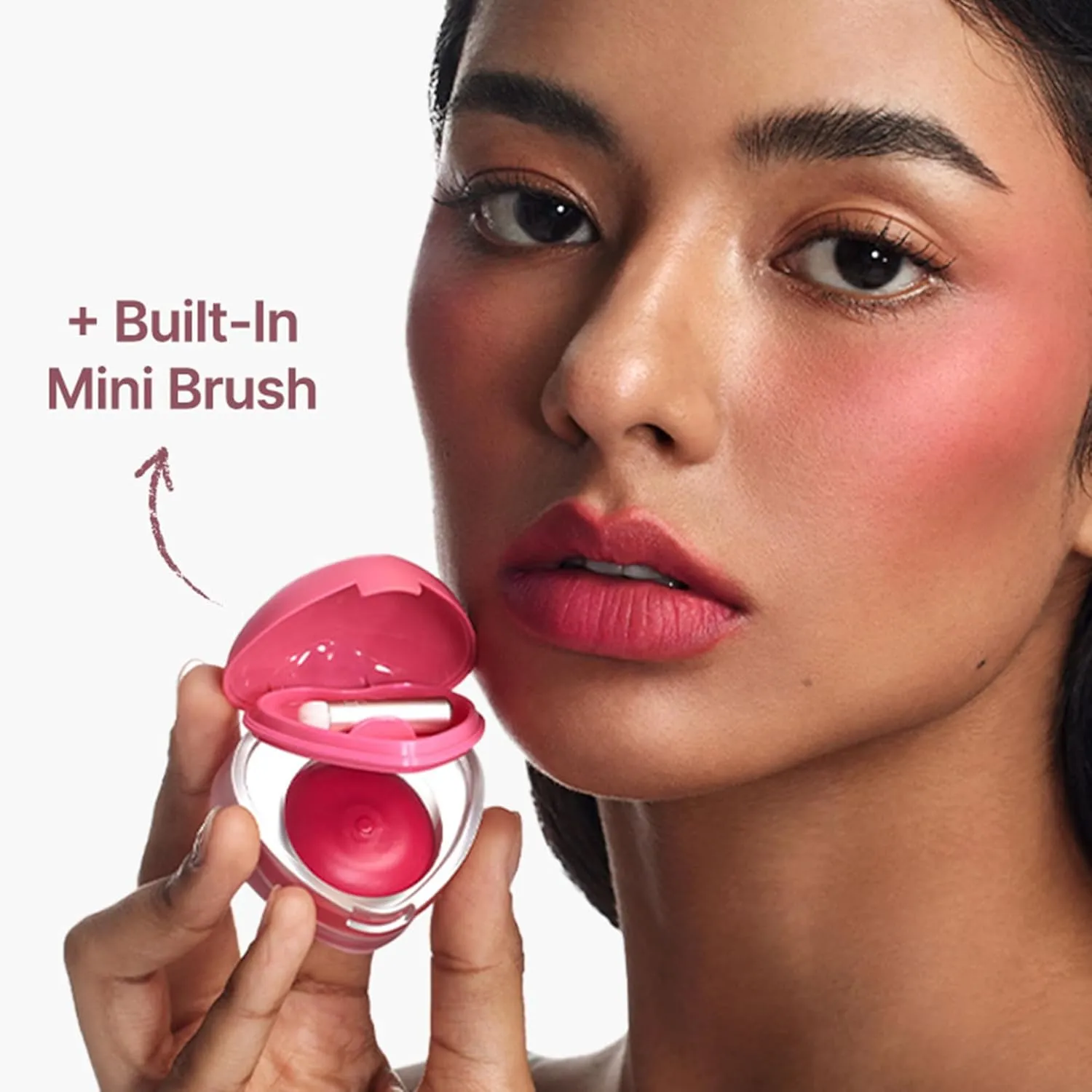 dasique Souffle Color Pot #10 Sweet Pink – Makeup Blush, Buildable Silky-Smooth Texture, Build-In Mini Brush, Multi-Use For Cheek and Lip