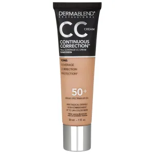 Dermablend Continuous Correction Tone-Evening CC Cream Foundation SPF 50 , Full Coverage Foundation Makeup & Color Corrector, Oil-Free