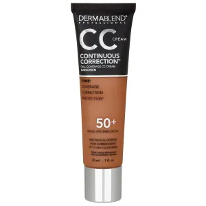 Dermablend Continuous Correction Tone-Evening CC Cream Foundation SPF 50 , Full Coverage Foundation Makeup & Color Corrector, Oil-Free