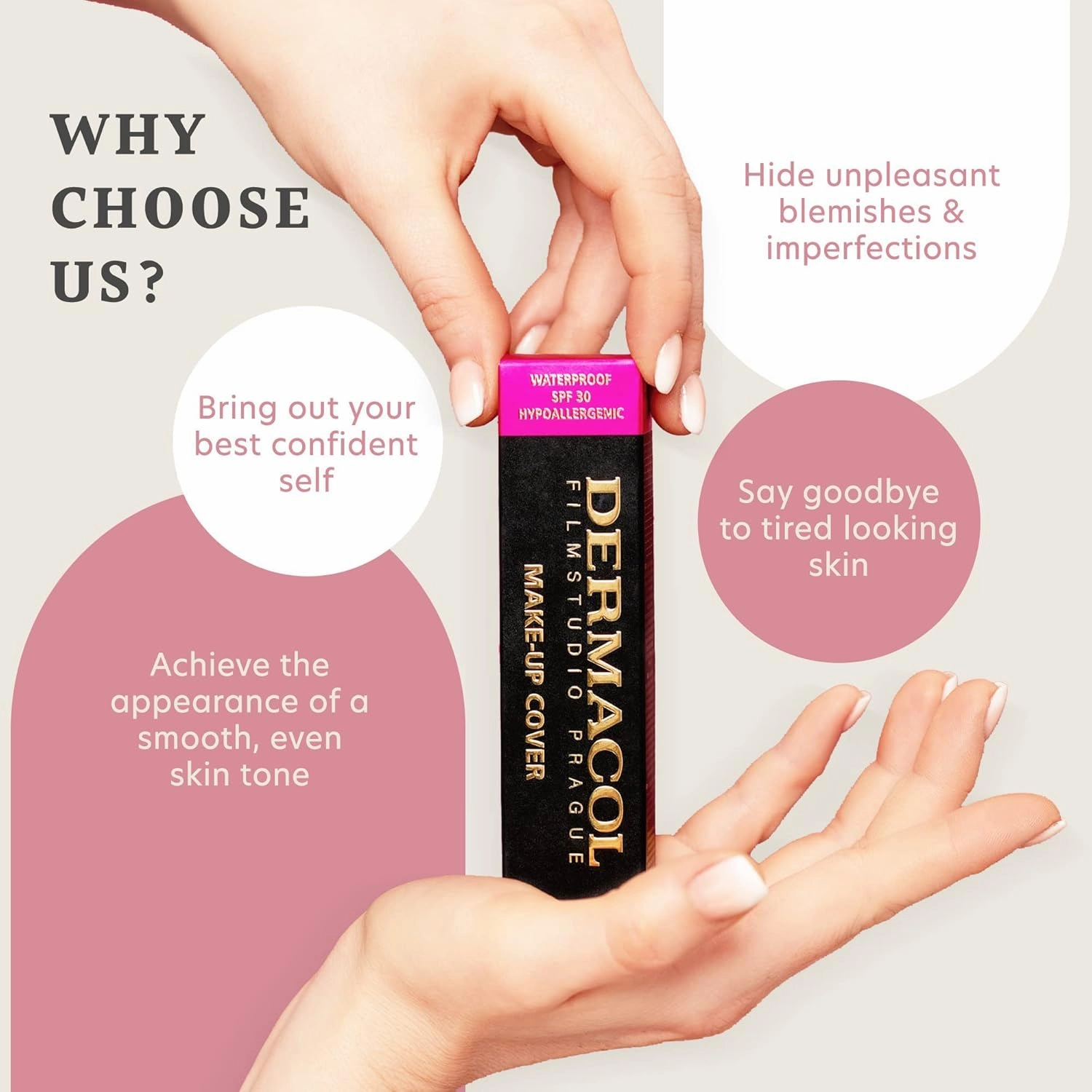 Dermacol DC Full Coverage Foundation | Long Lasting Waterproof Makeup Cover Cream SPF30 | Hypoallergenic & Light Weight Liquid | Tattoo, Acne, Spots #229