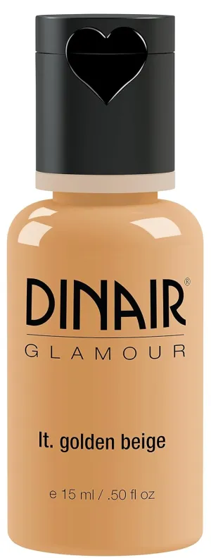 Dinair Airbrush Makeup Foundation | Light Golden Beige | GLAMOUR: Natural, Light coverage, Matte 1/2 oz.