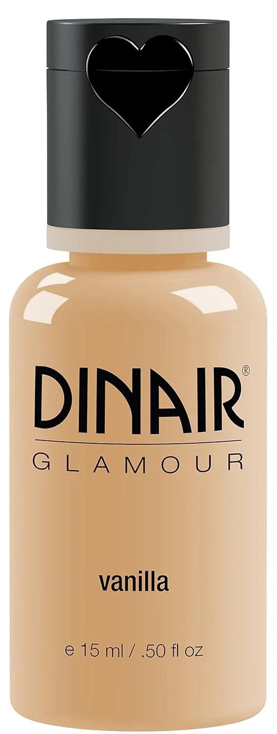 Dinair Airbrush Makeup Foundation | Vanilla | GLAMOUR: Natural, Light coverage, Matte 0.50 oz.