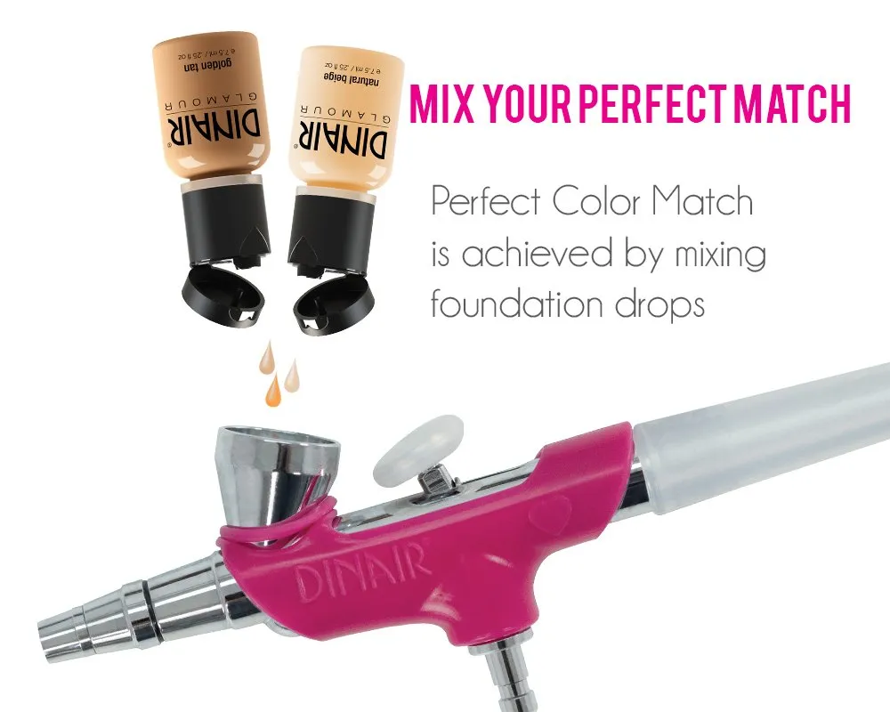 Dinair Airbrush Makeup Foundation | Vanilla | GLAMOUR: Natural, Light coverage, Matte 0.50 oz.