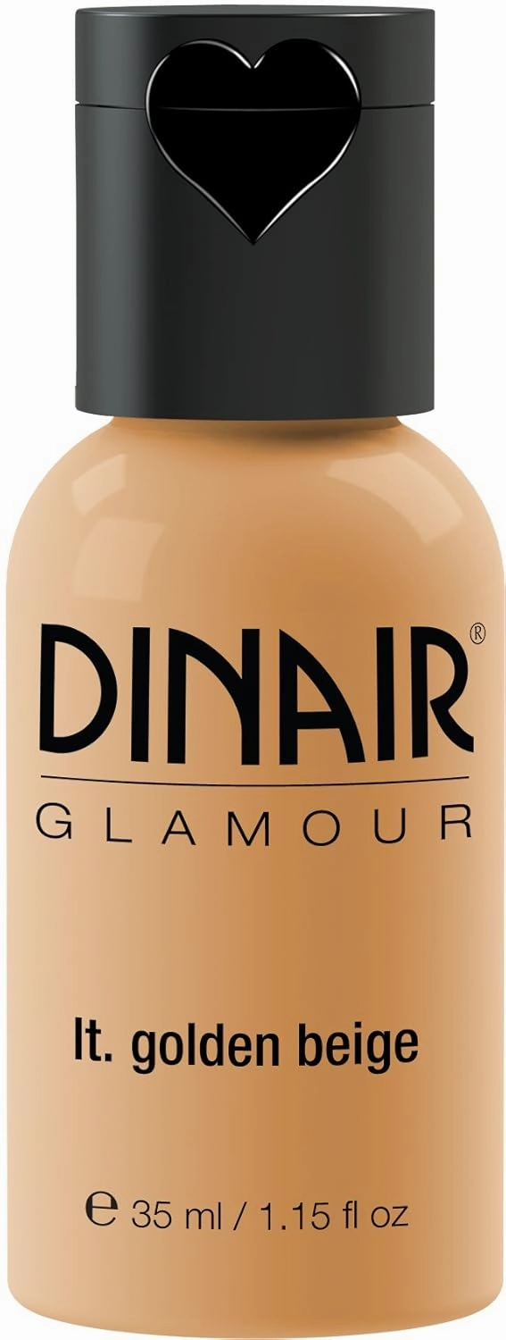 Dinair Airbrush Makeup Foundation | Light Golden Beige | GLAMOUR: Natural, Light coverage, Matte 1.15 oz.