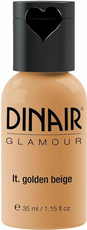 Dinair Airbrush Makeup Foundation | Light Golden Beige | GLAMOUR: Natural, Light coverage, Matte 1.15 oz.