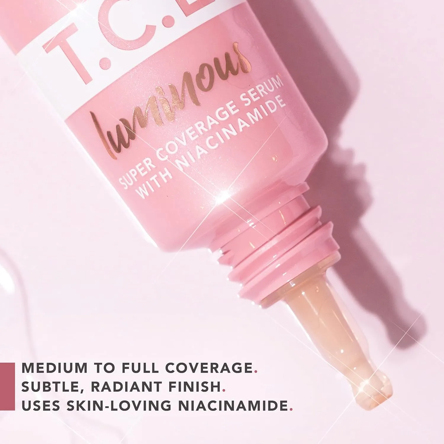 Doll 10 TCE Luminous Super Coverage Serum with Niacinamide - Full Coverage Tinted Foundation Makeup (Deep Rich)