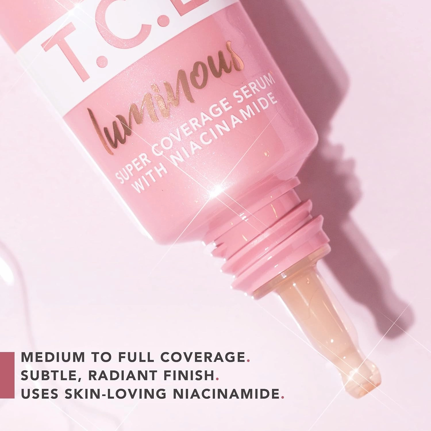 Doll 10 TCE Luminous Super Coverage Serum with Niacinamide - Full Coverage Tinted Foundation Makeup (Fair Light)