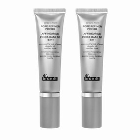 Dr. Brandt Pores No More, Pore Refiner Primer - Instantly Minimizes the Appearance of Pores, Absorbs Oil & Mattifies Shine - 1.0 fl oz, Pack of 2