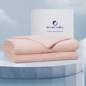 Dream Valley® Outlast® Cooling Comforter, All Season Full/Queen NASA-Grade Technology Cooling Blanket for Hot Sleepers Night Sweats, Q-Max > 0.45 Aerocool™ Breathable, Pink Blush, 90"x90"