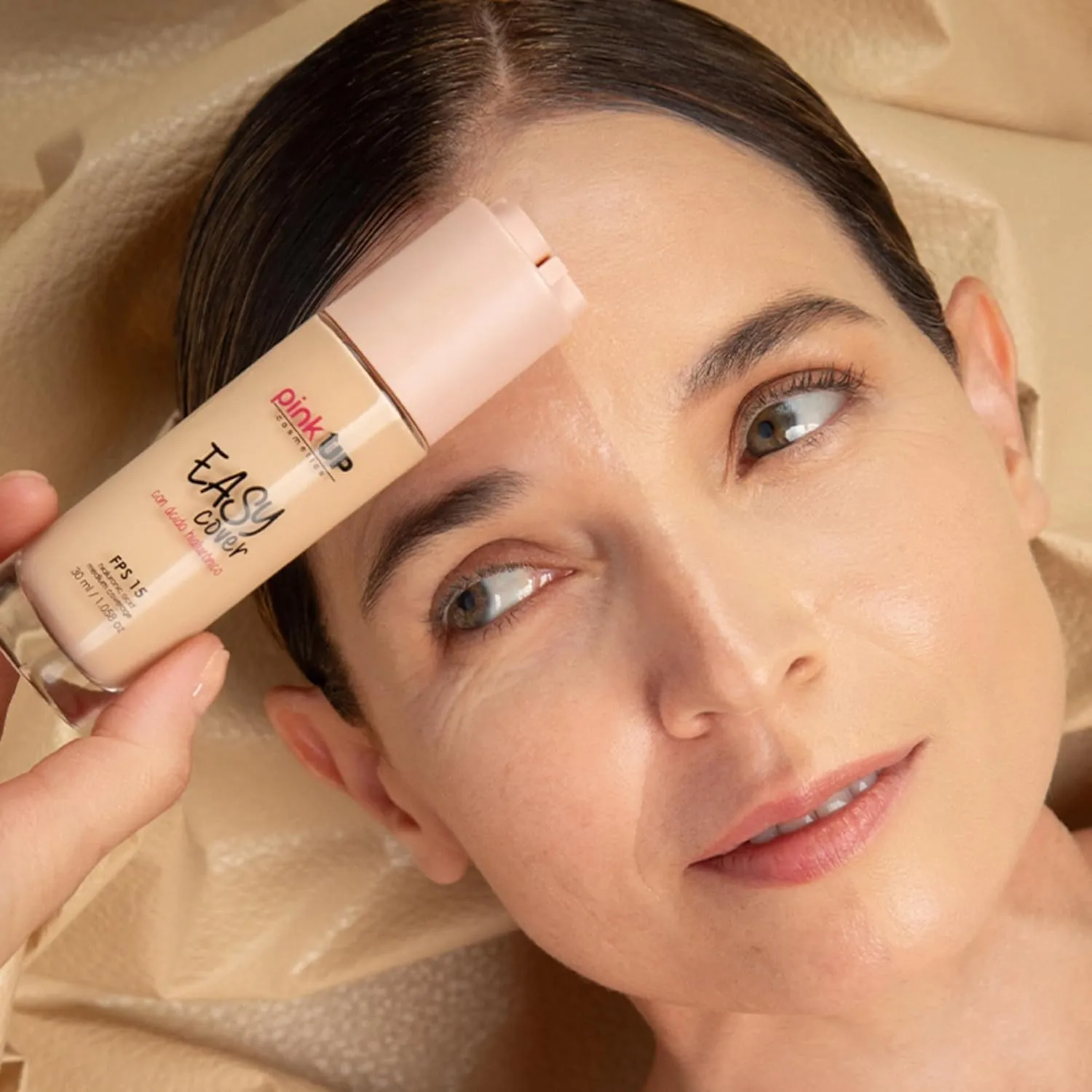 Easy Cover Liquid Makeup| Foundation Make Up| Tinted Moizturizer for face| Liquid Make Up| Medium coverage| Water base| Alcohol free| Model PKEC100