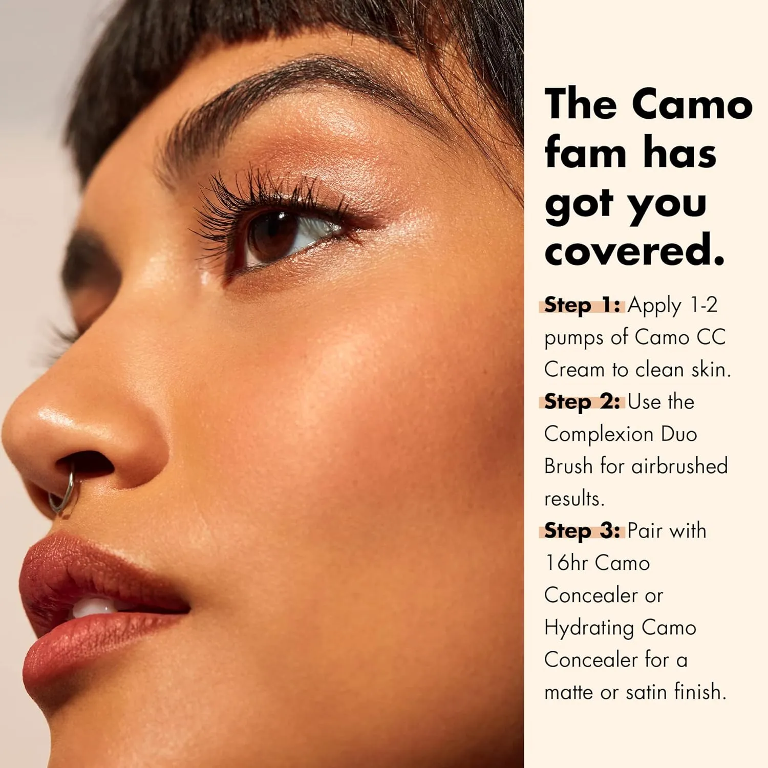 e.l.f. Camo CC Cream, SPF 30 Color-Correcting Medium-To-Full Coverage Face Foundation, Delivers An Airbrushed Finish, Vegan & Cruelty-Free, Fair 125 C