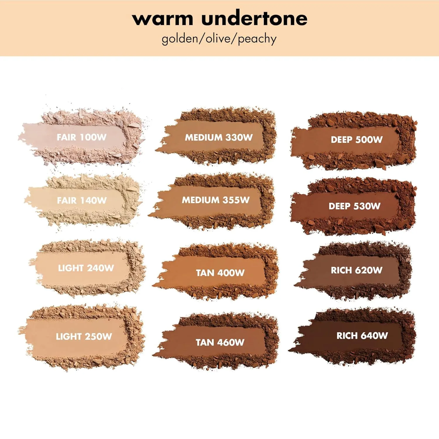 e.l.f. Camo Powder Foundation, Lightweight, Primer-Infused Buildable & Long-Lasting Medium-to-Full Coverage Foundation, Deep 530 W