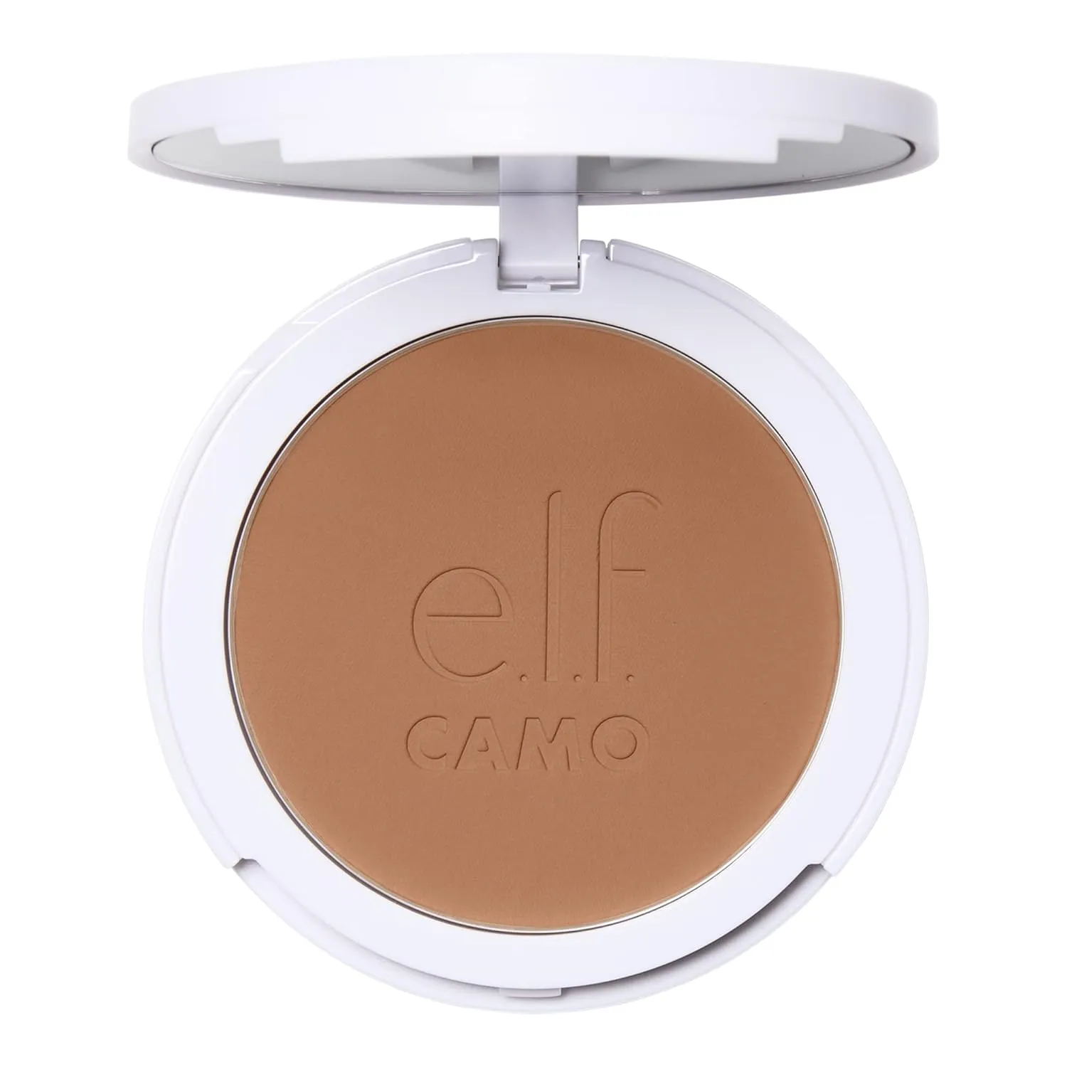 e.l.f. Camo Powder Foundation, Lightweight, Primer-Infused Buildable & Long-Lasting Medium-to-Full Coverage Foundation, Medium 375 N