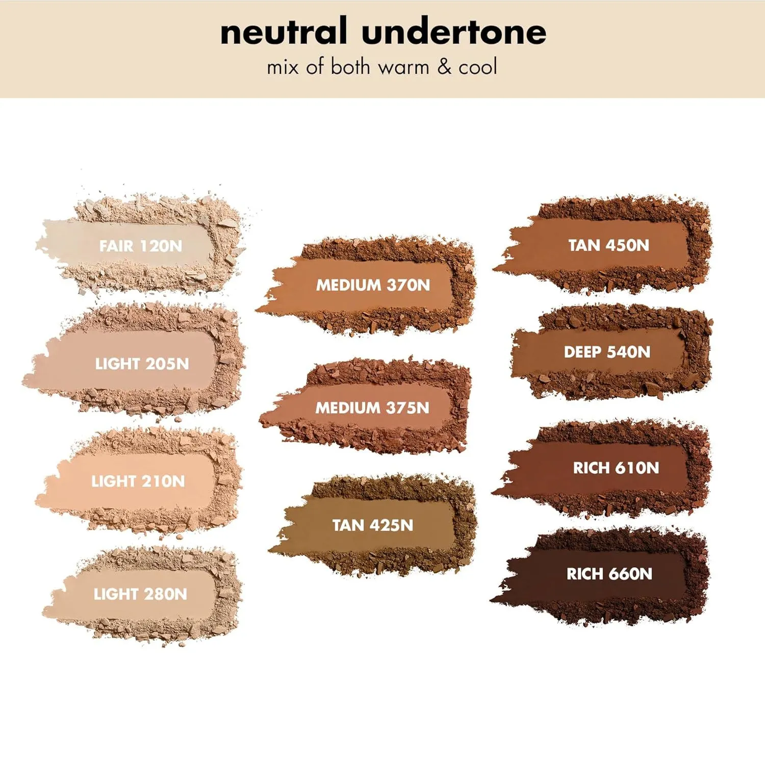 e.l.f. Camo Powder Foundation, Lightweight, Primer-Infused Buildable & Long-Lasting Medium-to-Full Coverage Pressed Foundation for Face, Tan 450 N