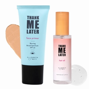 Elizabeth Mott - Thank Me Later Blurring Face Primer with SPF30 and Thank Me Later Hair Oil (2-Pack Bundle)
