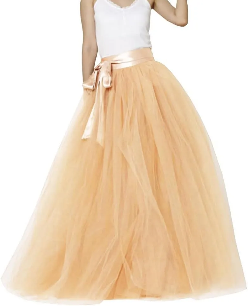 EllieHouse Womens Long Tutu Party Evening Tulle Skirt PC05
