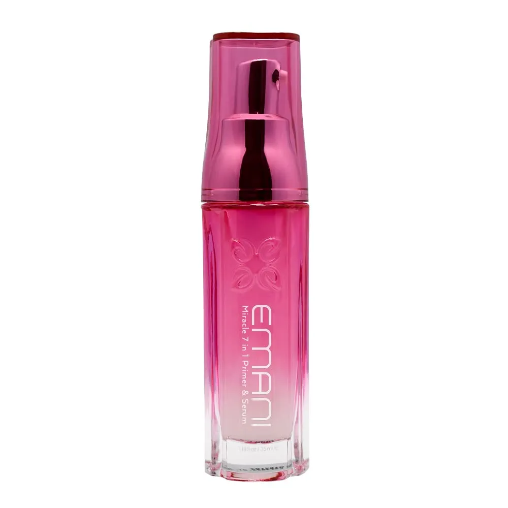 Emani Miracle 7-in-1 Primer and Serum for Face with Ginseng, Hyaluronic Acid, Silicone Free for Sensitive Skin, Pore-Minimizing, Brightening, Smoothing Makeup Base