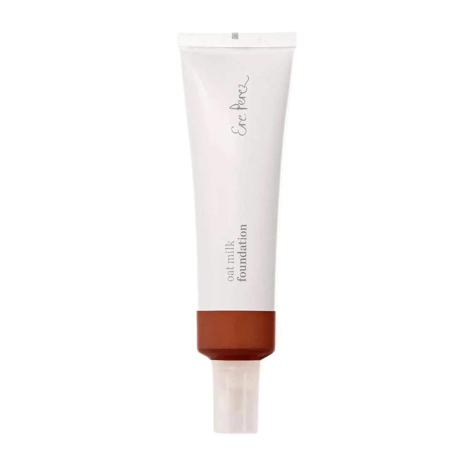 Ere Perez - Natural Oat Milk Liquid Foundation | Breathable, Buildable, Med-Full Coverage, Dewy | Peach Extract, Vitamin E | Vegan, Cruelty-Free, Clean Beauty (Dolce | dark warm, 1 fl oz | 30 ml)
