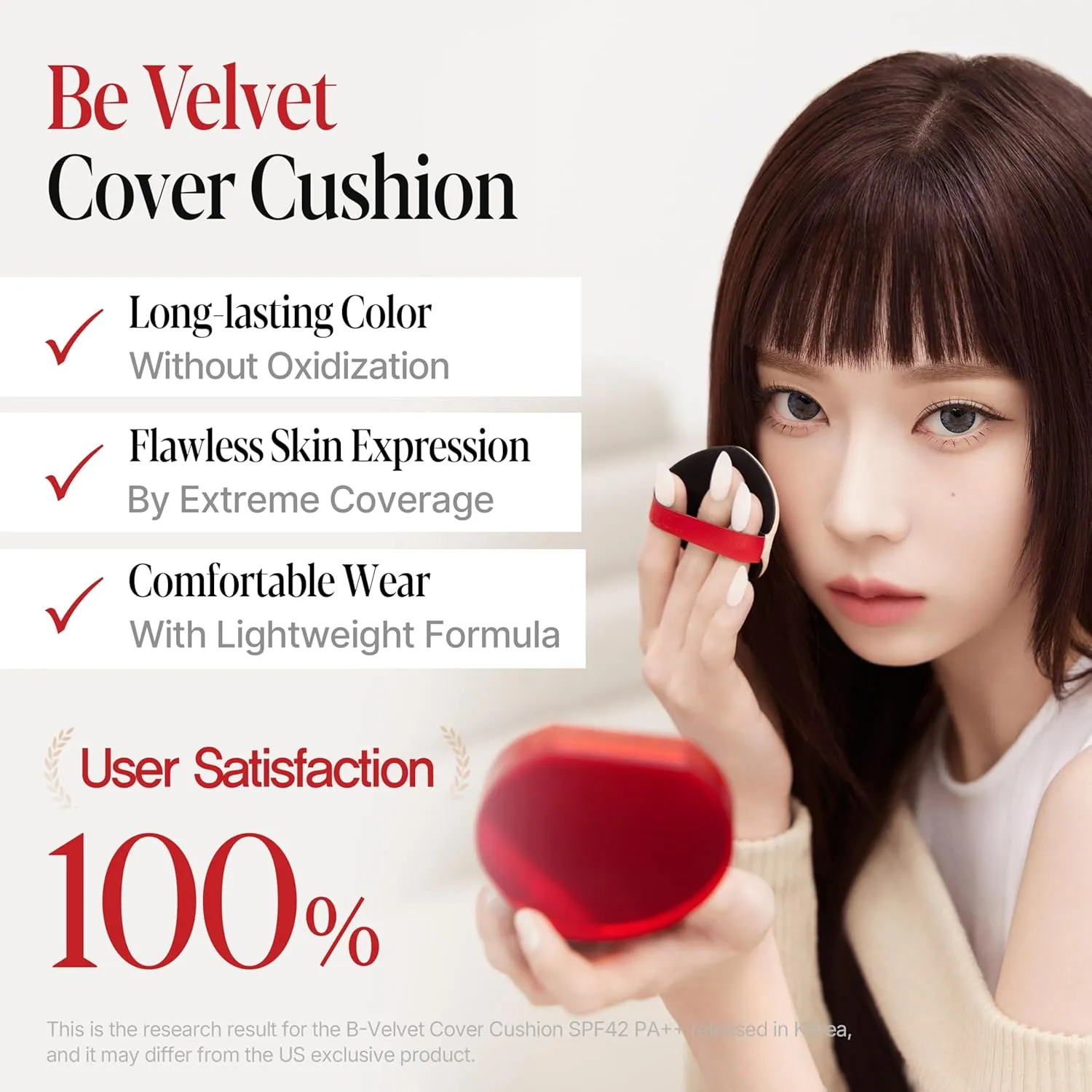 espoir [NEW] Be Velvet Cushion Foundation | Quick and Easy Coverage with Long-lasting Color by Zero Oxidation (#24 Latte, 0.46 Ounce (Pack of 1))