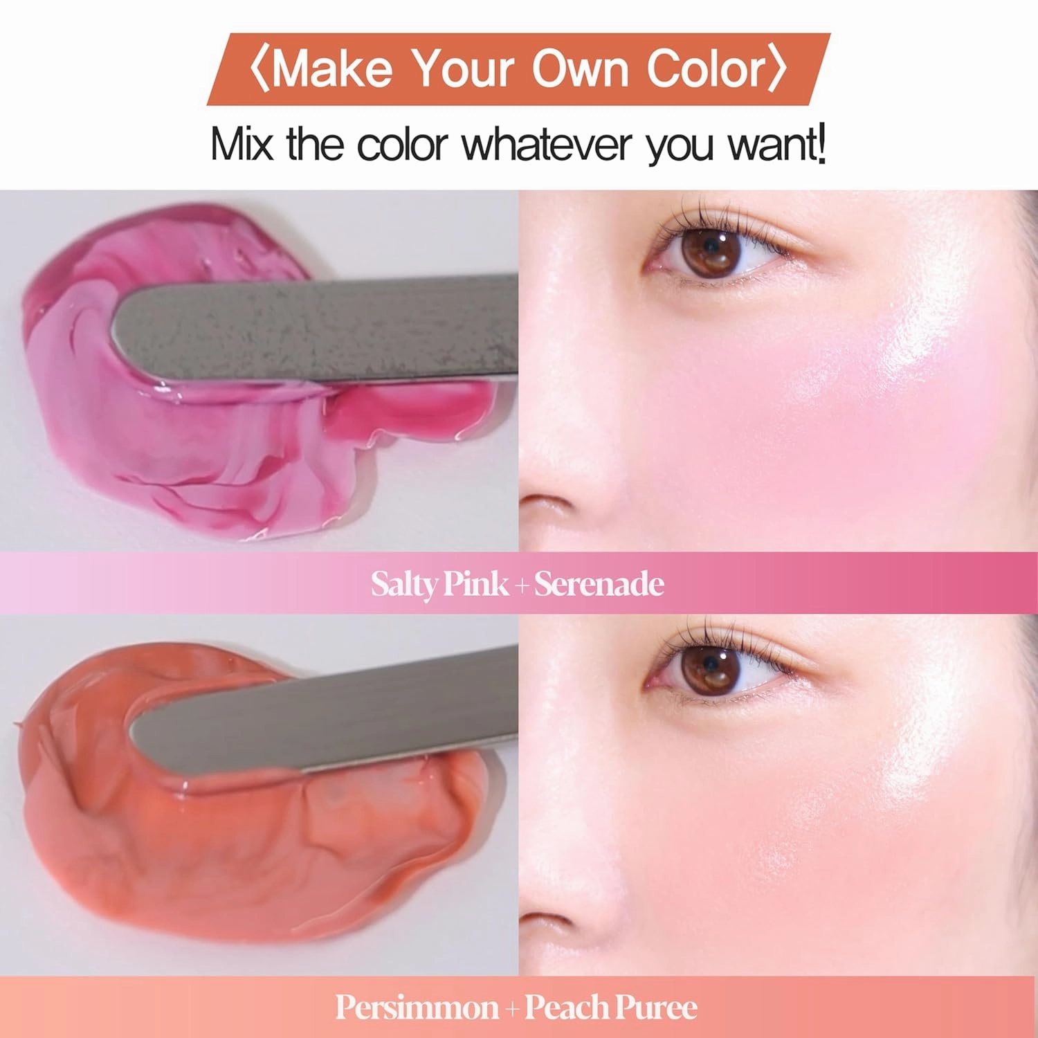 Espoir Tone-Pairing Liquid Blush #2 Salty Pink Moisturizing Formula for Dewy Cheeks Watercolor-like Subtle Color K-pop Idol Blush