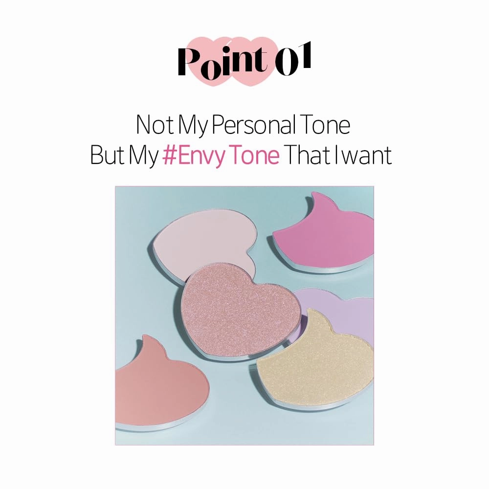 ETUDE Heart Pop Duo Blush, Pink & Purple Cheek Colors, Natural Glow & Glossy Finish, Lightweight Layering Formula, Korean Makeup Artist Collab, Compact 0.2 oz – Embipale
