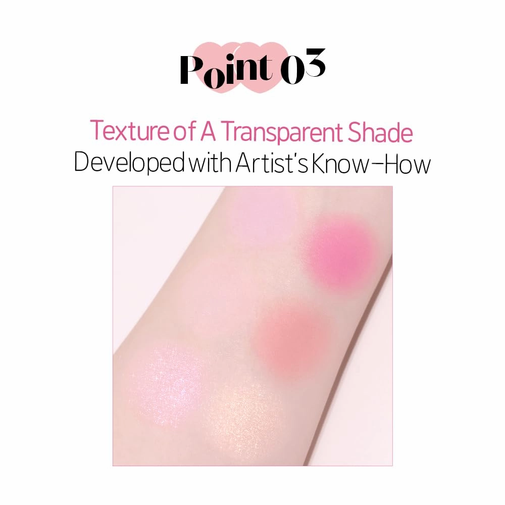 ETUDE Heart Pop Duo Blush, Pink & Purple Cheek Colors, Natural Glow & Glossy Finish, Lightweight Layering Formula, Korean Makeup Artist Collab, Compact 0.2 oz – Embipale