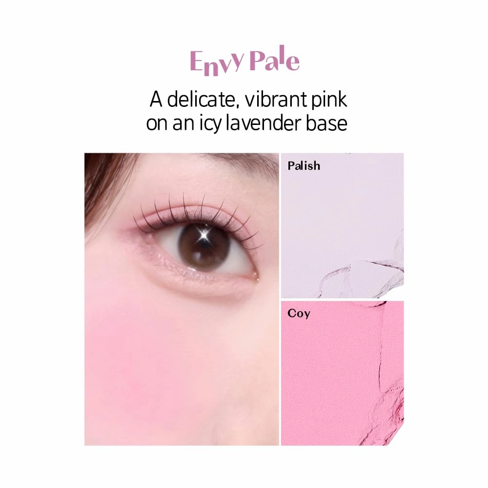 ETUDE Heart Pop Duo Blush, Pink & Purple Cheek Colors, Natural Glow & Glossy Finish, Lightweight Layering Formula, Korean Makeup Artist Collab, Compact 0.2 oz – Embipale