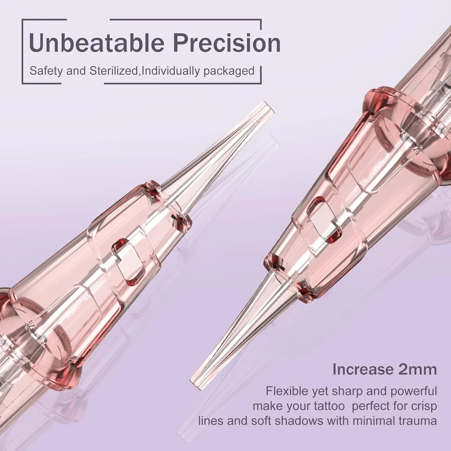 EZ Tattoo Cartridge Needles - 20Pcs #08 (3RL) Permanent Makeup SMP Round Liner 0.25MM Microblading Hair Scalp for Pink Tattoo Supplies - PINKI 0803RL