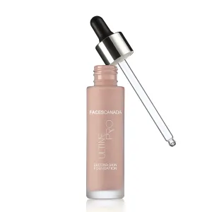 Faces Canada Second Skin Serum Foundation, Spf 15, Ultra Light Weight, Marine Algae Extract Enriched, Natural Matte Finish, Hd Flawless Radiance, Ivory, 4.94 Oz