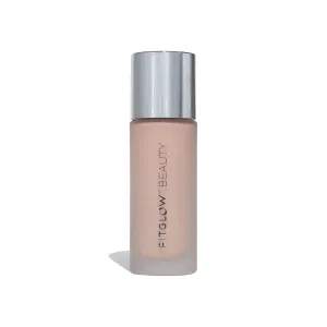 Fitglow Beauty - Natural Foundation  Photo-Filtering Foundation | Vegan, Woman-Owned Clean Beauty (F2 - Light Cool, Peach Undertones)