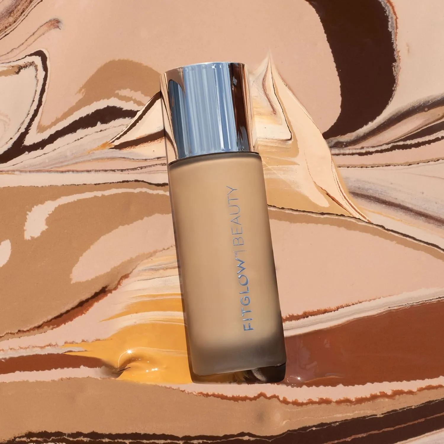 Fitglow Beauty - Natural Foundation  Photo-Filtering Foundation | Vegan, Woman-Owned Clean Beauty (F3 - Light Medium Cool, Peach Undertones)
