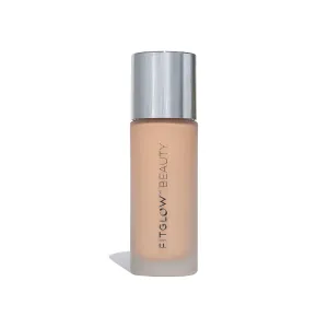 Fitglow Beauty - Natural Foundation  Photo-Filtering Foundation | Vegan, Woman-Owned Clean Beauty (F3 - Light Medium Cool, Peach Undertones)