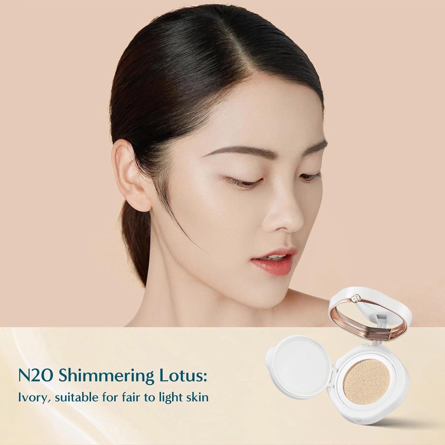 Florasis Flawless Jade Breathable Weightless Matte Cushion Foundation (N20 Shimmering Lotus, 1 Count)