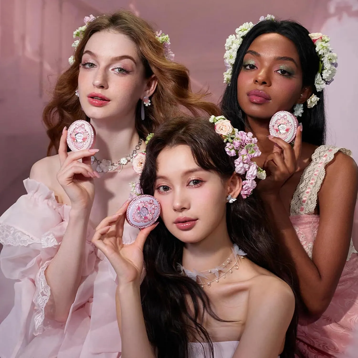Flower Knows Midsummer Fairytales Velvet Embossed Blush,Tangerine Matte Finish,Buildable & Blendable Powder Blush for cheeks,Natural Flush for All Skin Tones(04 Summer Blossom,5g)