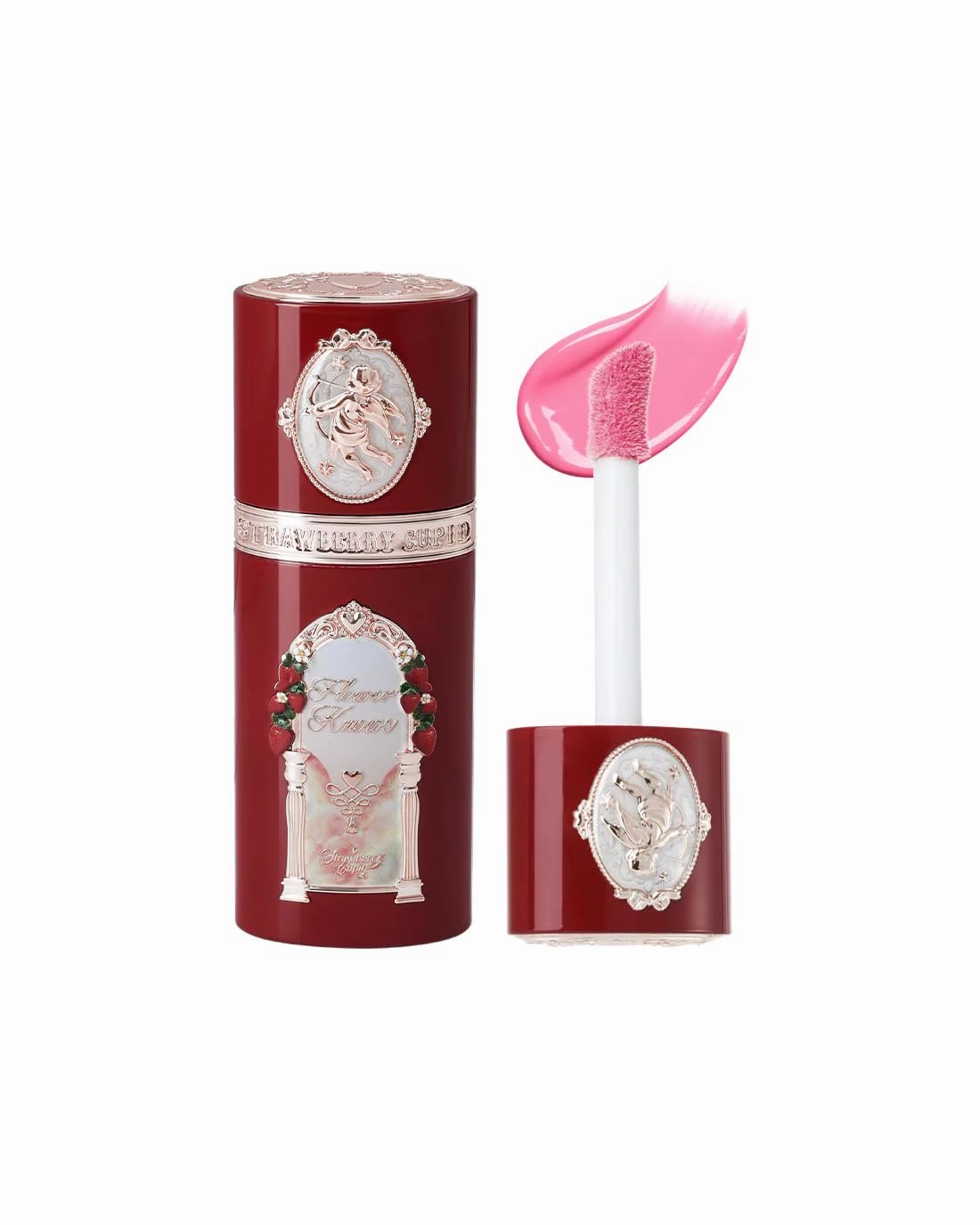 Flower Knows Strawberry Cupid All Day Glow Liquid Blush,Water- & Sweat-Resistant Blush for Cheeks,Blendable Dewy Finish with Hydrating Formula(Region-S03 Pink Gemstone,0.25 Fl Oz)