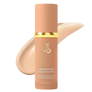 Foundation 4 in 1 - Medium Spectrum with SPF 50  Inspired, Hydrating Color Changing Foundation Makeup Liquid - Longwearing & Waterproof for Sport, Dancing (Natural Color)