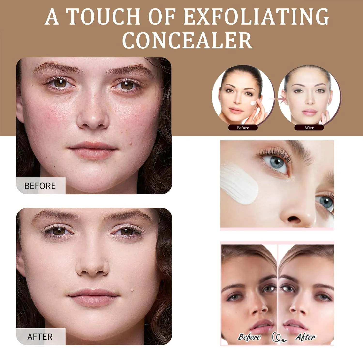 Foundation 4 in 1 - Medium Spectrum with SPF 50  Inspired, Hydrating Color Changing Foundation Makeup Liquid - Longwearing & Waterproof for Sport, Dancing (Natural Color)