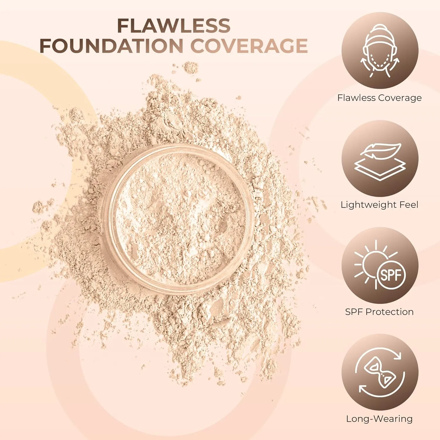 FOUNDATION & CONCEALER DUO (FAIR 1 & LIGHT CONCEALER) Mineral Makeup Kit Full Size Set Matte Bare Face Sheer Powder Cover