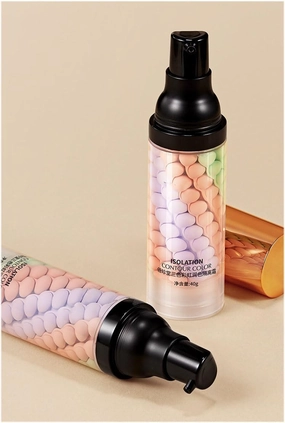 Foundation 4 in 1, Foundation 4 in 1, Anti Wrinkle Blurring Primer, Tri-Color Contour Isolation Cream, Color Correcting Primer(2pcs)