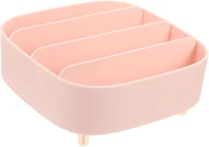 GALPADA Cosmetics Tabletop Storage Box Practical Makeup Organizer with for Eyeshadow Lip Gloss and More Compact Desktop Makeup Case for Bathroom Vanity
