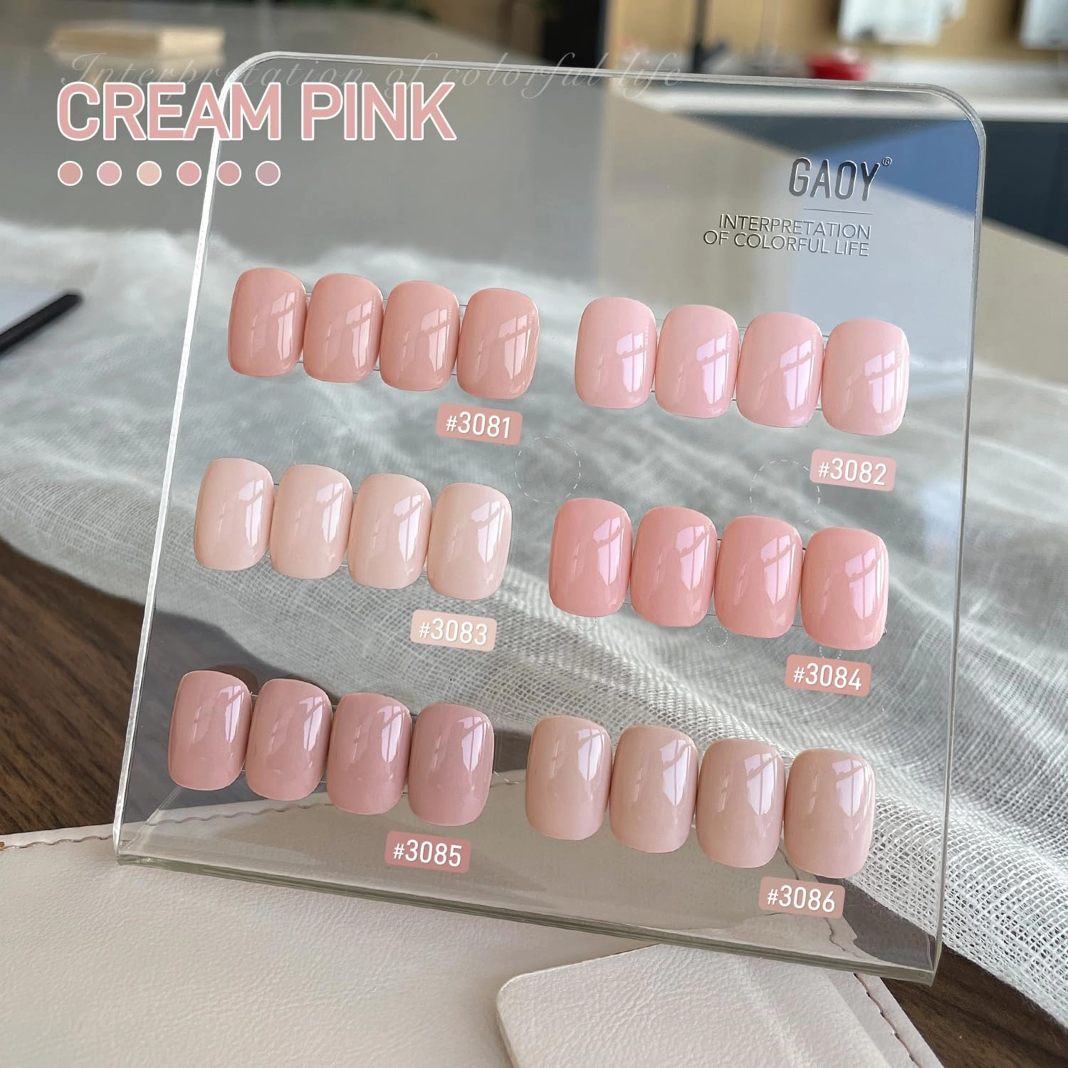 GAOY 16ml 6 Colors Pastel Pink Gel Polish Set, Baby Blush Dusty Rose Gel Nail Polish Kit, Soak Off UV Lamp Cure for Nail Art DIY and Salon, Cream Pink