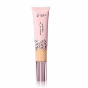 Girlactik Luminous Tint Foundation – Hydrating 2-in-1 Tinted Moisturizer & Buildable Foundation with Hyaluronic Acid, Vitamin C & Squalane – Lightweight, Natural Finish (Neutral, 1.35 fl oz.)