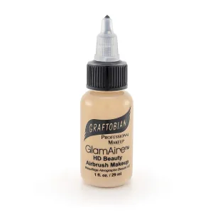 GlamAire Airbrush Makeup by Graftobian - High Definition Airbrush Foundation, Professional Formula for Long-Lasting Wear, For Makeup Artists and Beauty Aficionados, Made in USA, Graceful Swan (W)