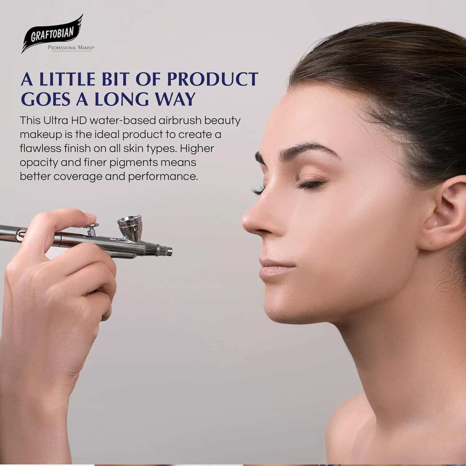GlamAire Airbrush Makeup by Graftobian - High Definition Airbrush Foundation, Professional Formula for Long-Lasting Wear, For Makeup Artists and Beauty Aficionados, Made in USA, Sienna