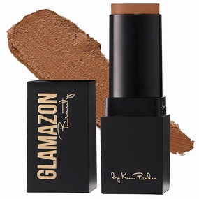 Glamazon Second to None Foundation Stick, Bronze Sable, Light-to-Full Coverage, Weightless Makeup With a Glowy Natural Finish