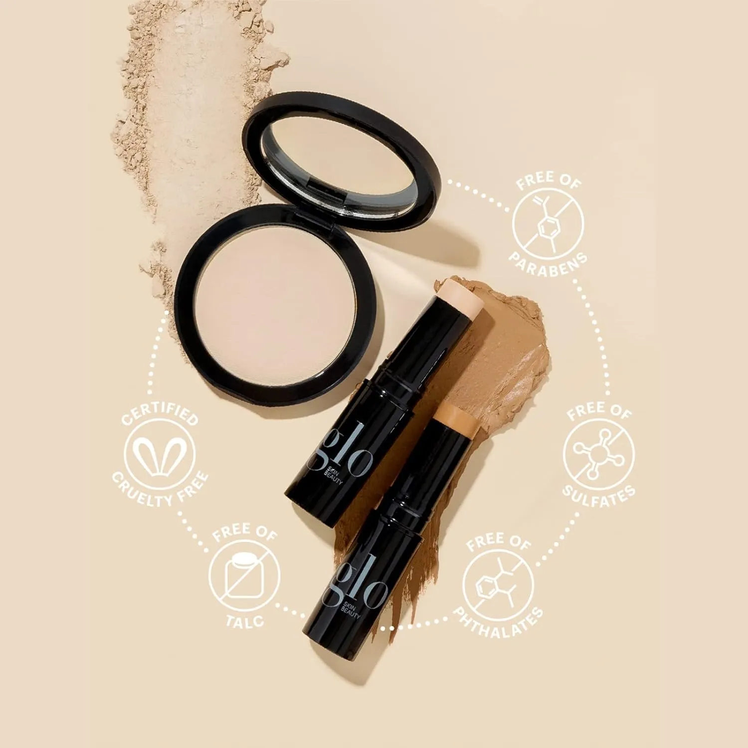 Glo Skin Beauty Luminous Liquid Mineral Foundation Makeup with SPF 18 (Porcelain) - Improves Uneven Skin Tone, Smooths & Corrects Imperfections, Sheer to Medium Coverage, Dewy Finish