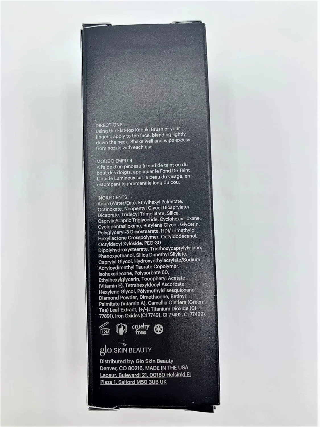 Glo Skin Beauty Luminous Liquid Mineral Foundation Makeup with SPF 18 (Tahini) - Improves Uneven Skin Tone, Smooths & Corrects Imperfections, Sheer to Medium Coverage, Dewy Finish