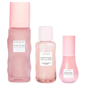 Glow Recipe Real Glass Skin Kit - PHA   BHA Toner & Gentle Face Exfoliant (40 ml)   Pink Juice Hydrating Moisturizer with Hyaluronic Acid (50 ml)   Niacinamide Dew Drops Highlighting Serum (15 ml)