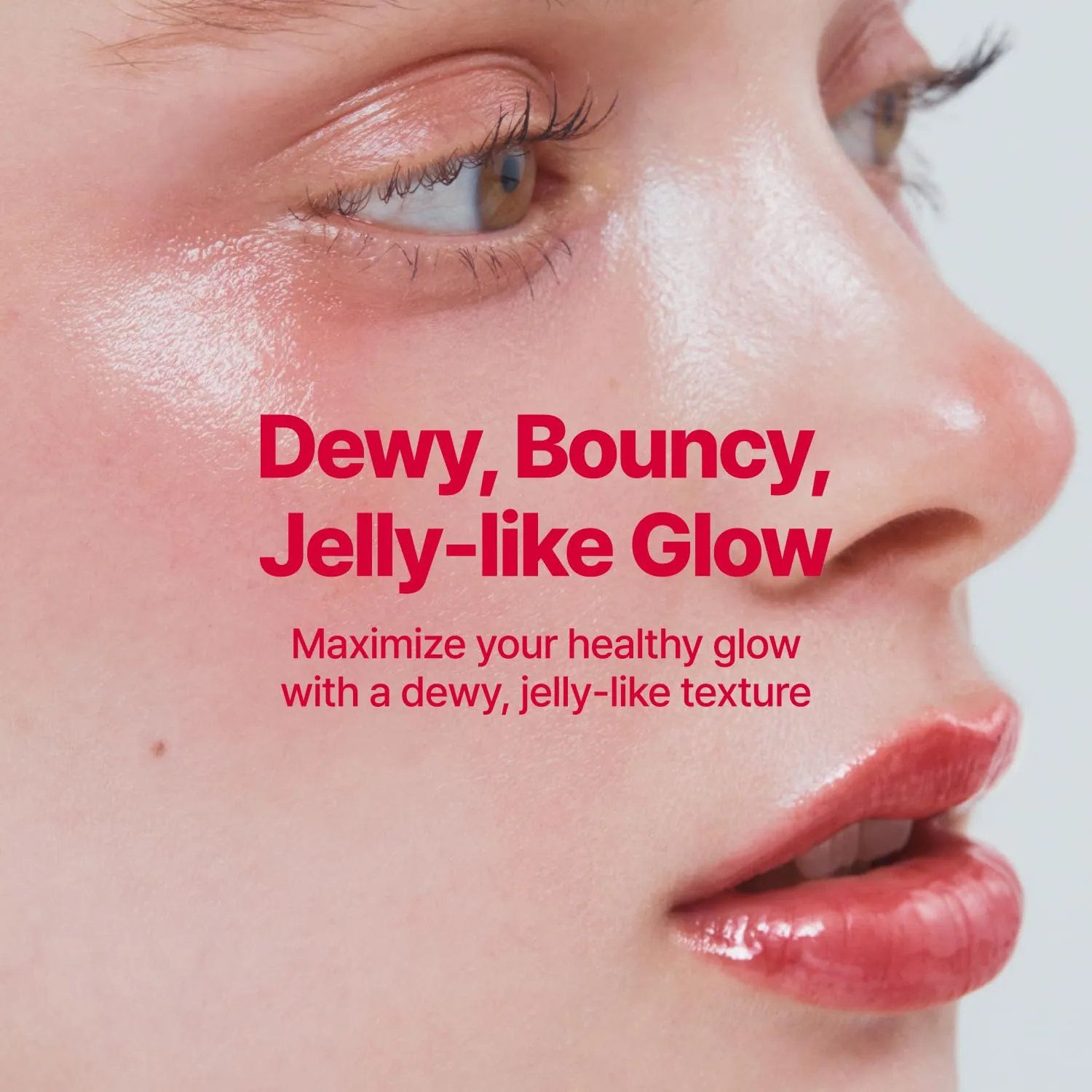 Glowy Jelly Pot   Keychain SET | Dewy Jelly Lip & Blush Color, Tinted Glow Jelly Balm, Dewy Buildable Finish – Honey Peach (Vivid Coral) | 0.14 oz